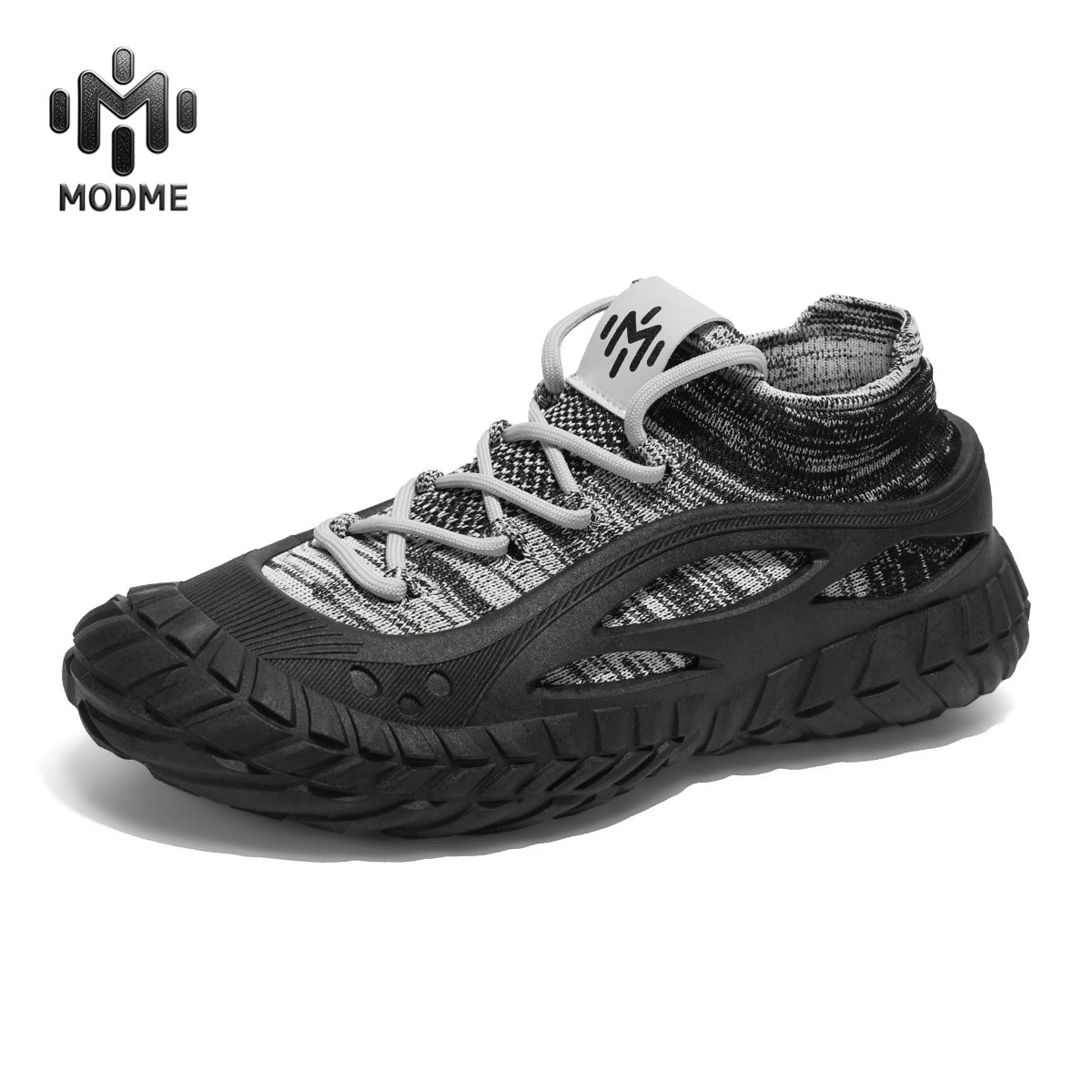 HX01 Men's summer breathable flyknit mesh construction work safety shoes with slip-resistant soles