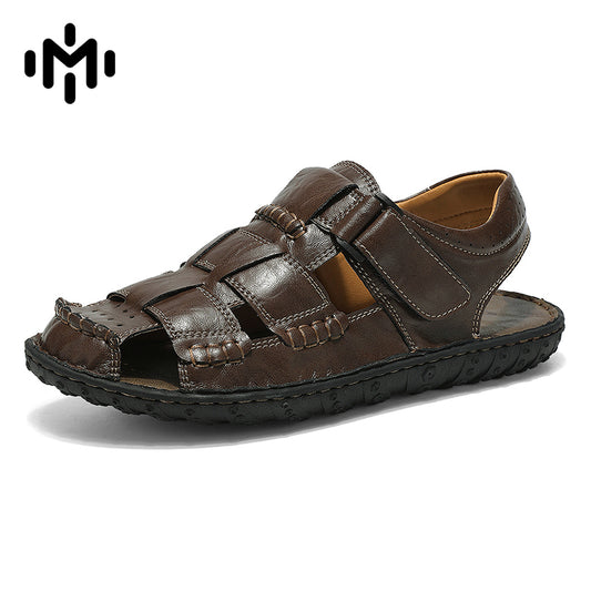 FJ-9936 Rome's new thick-soled, versatile, retro mid-heel sandals