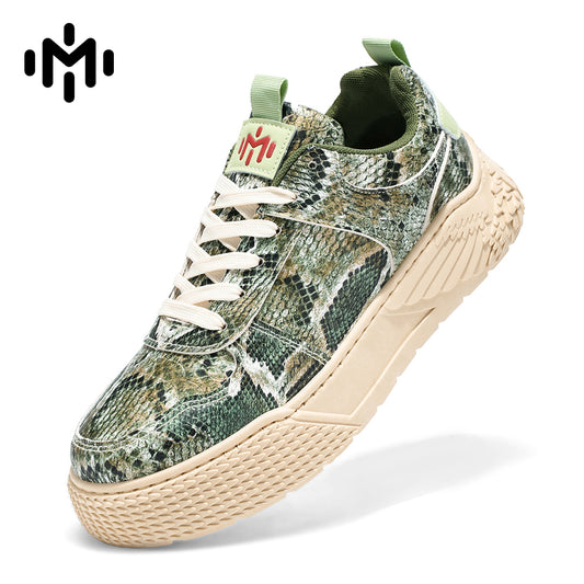 58026 Snake skin casual new style skate shoes