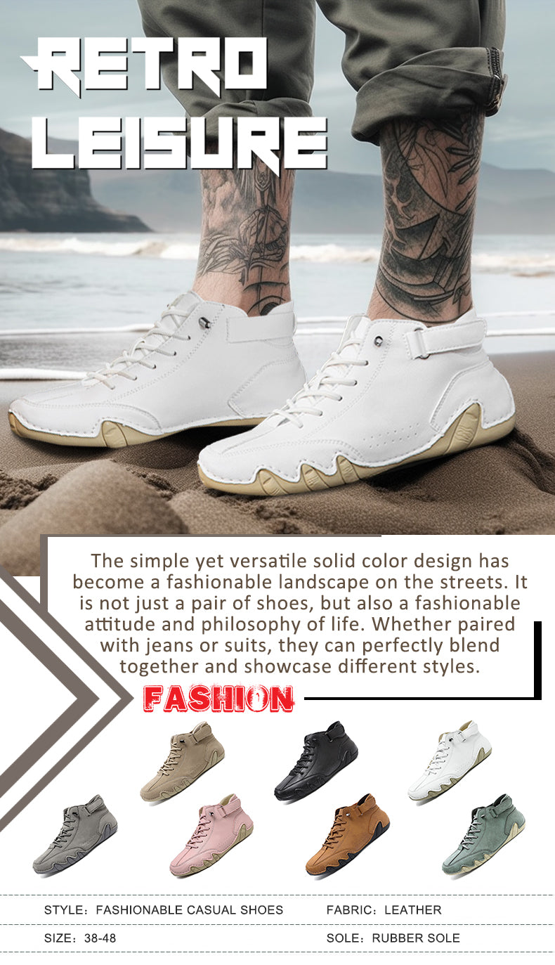 FJ-8008 Casual versatile men's shoes, high-top men's casual shoes detail image 1