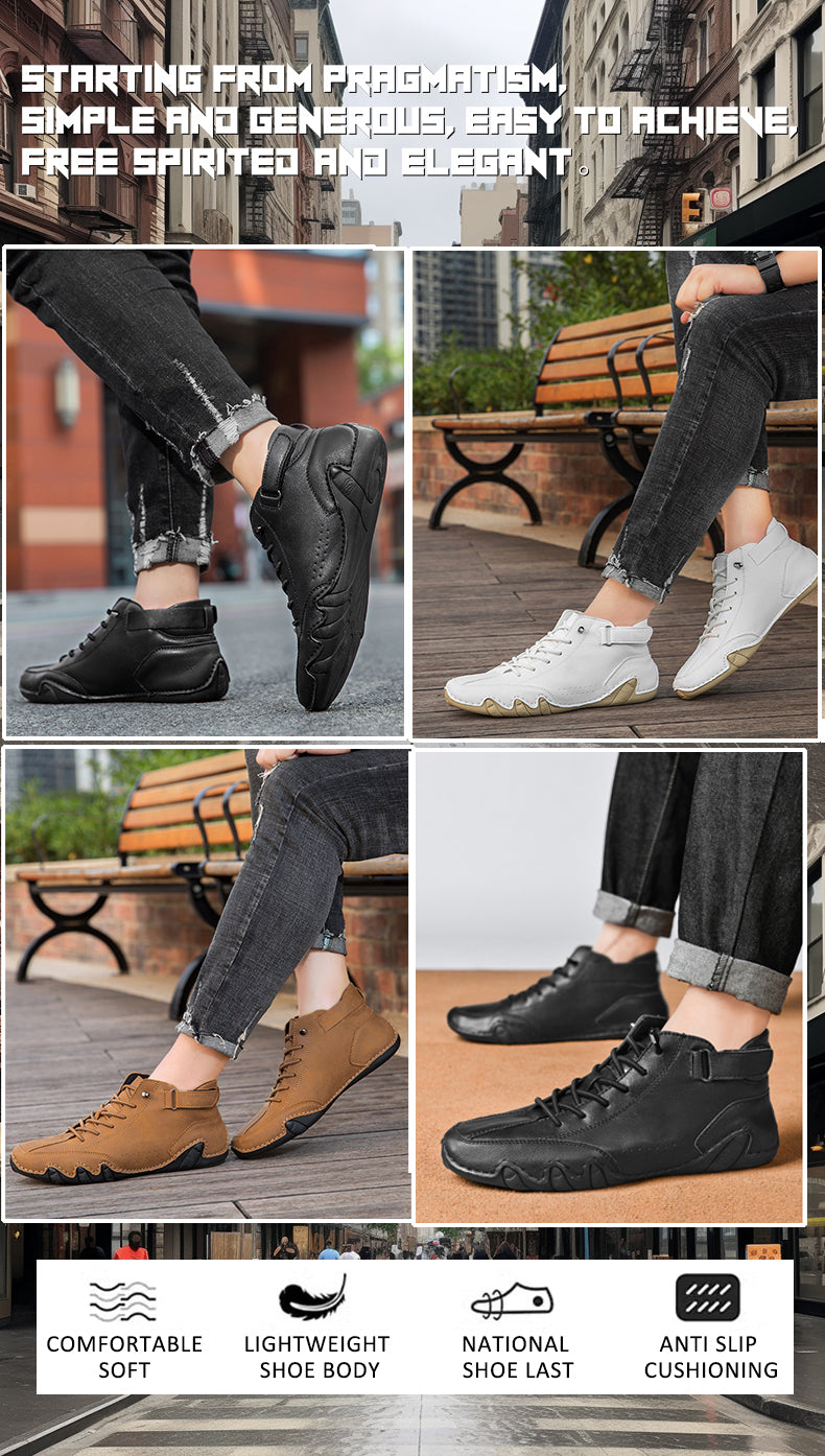 FJ-8008 Casual versatile men's shoes, high-top men's casual shoes detail image 6