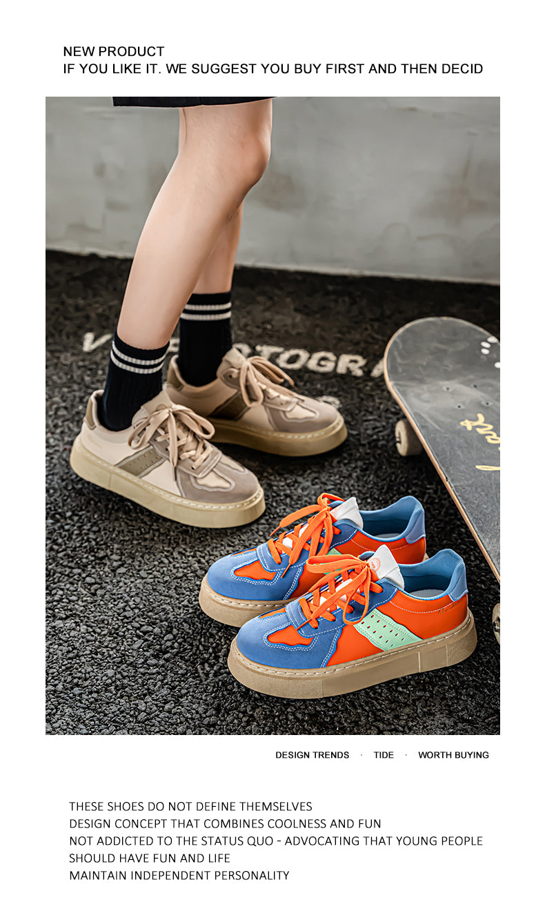 L835 Men's Shoes New Retro Colorblocking Sports Casual Board Shoes detail image 1