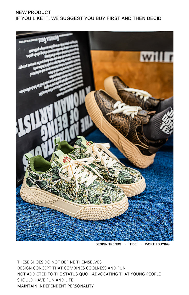 58026 Snake skin casual new style skate shoes detail image 1