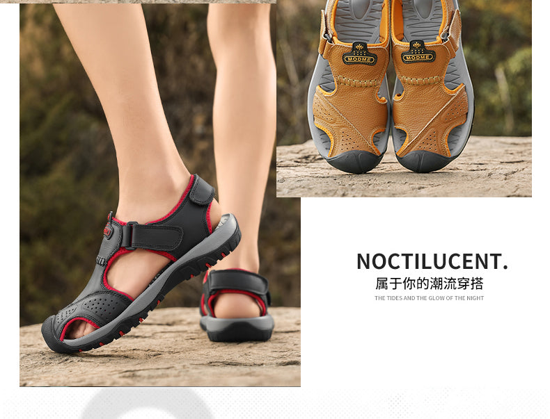 7239 Summer leather sandals for men and women detail image 3