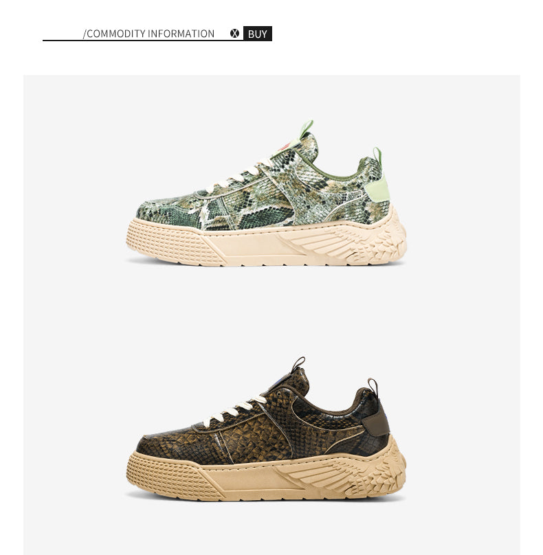 58026 Snake skin casual new style skate shoes detail image 3