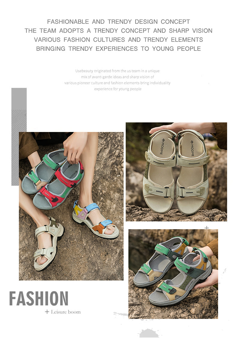 FTW001 Summer leather sandals for men and women detail image 3