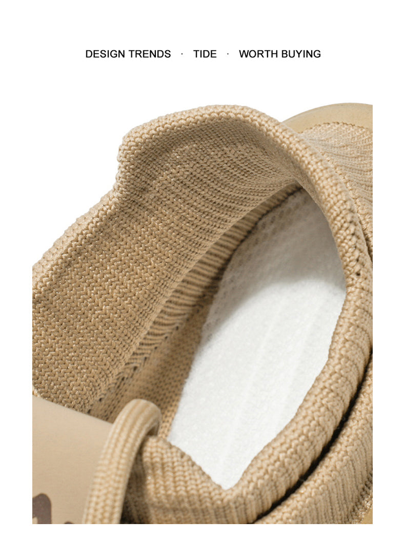 HX01 Men's summer breathable flyknit mesh construction work safety shoes with slip-resistant soles detail image 5