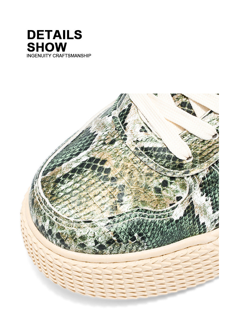 58026 Snake skin casual new style skate shoes detail image 5