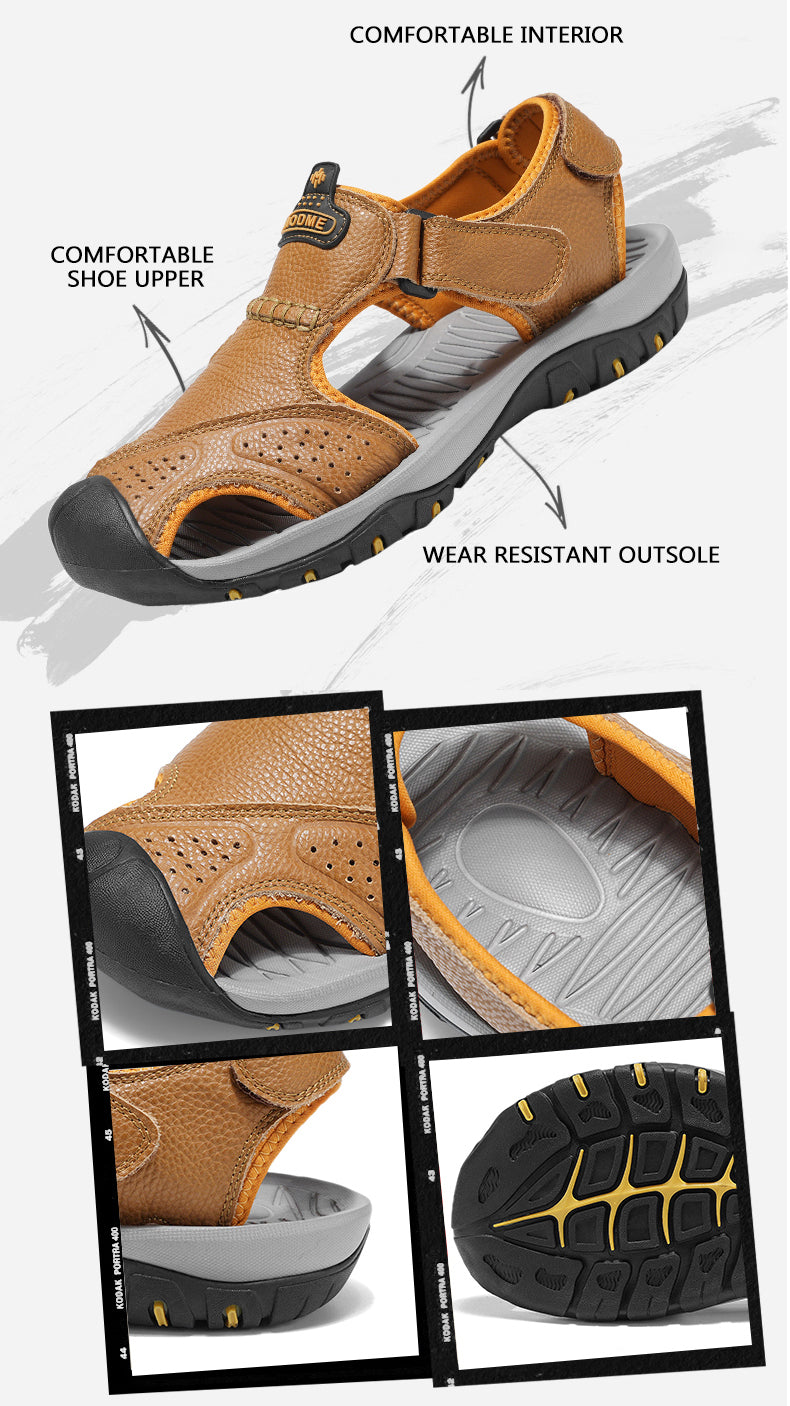 7238 Summer leather sandals for men and women detail image 5