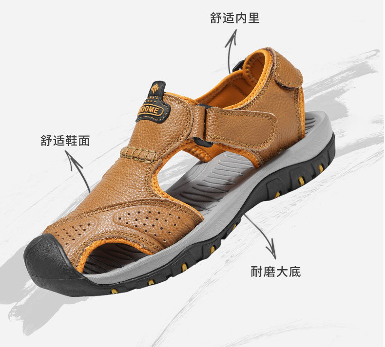 7239 Summer leather sandals for men and women detail image 6
