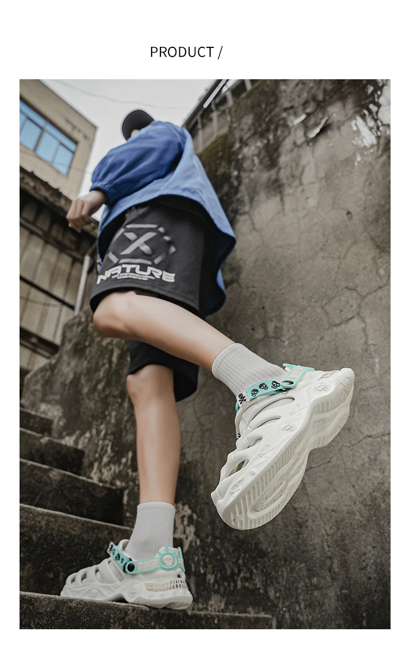 9205 Summer leather sandals for men and women detail image 8