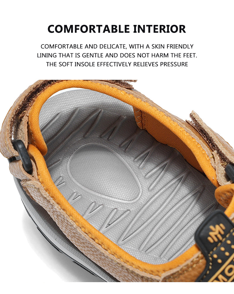 7238 Summer leather sandals for men and women detail image 7