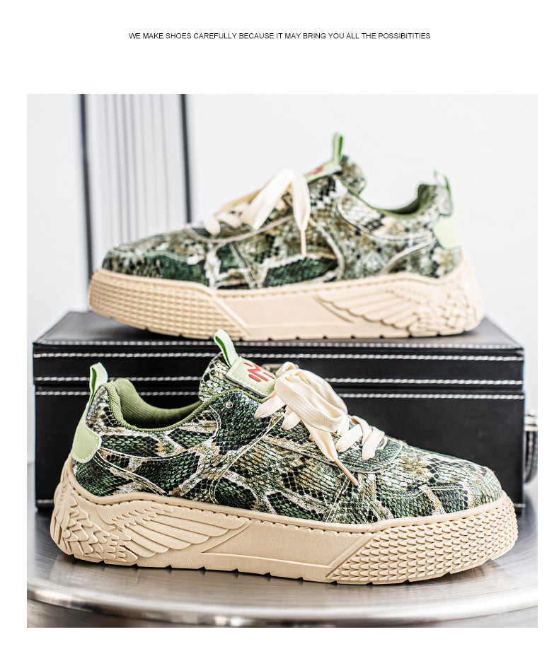 58026 Snake skin casual new style skate shoes detail image 12