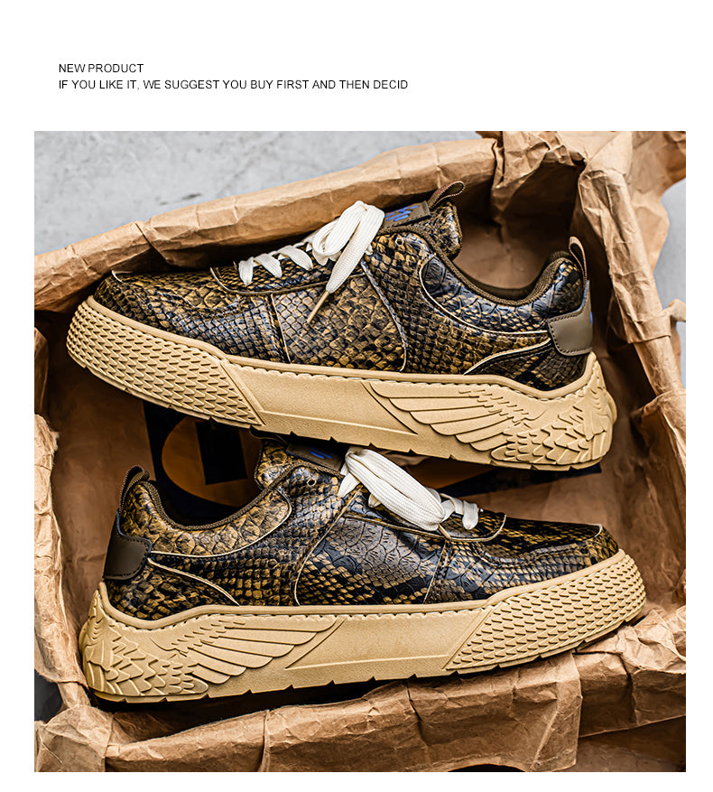 58026 Snake skin casual new style skate shoes detail image 15