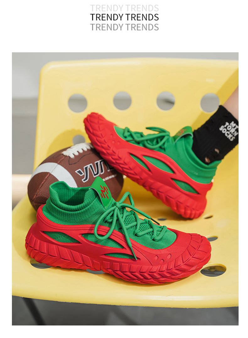 HX01 Men's summer breathable flyknit mesh construction work safety shoes with slip-resistant soles detail image 15