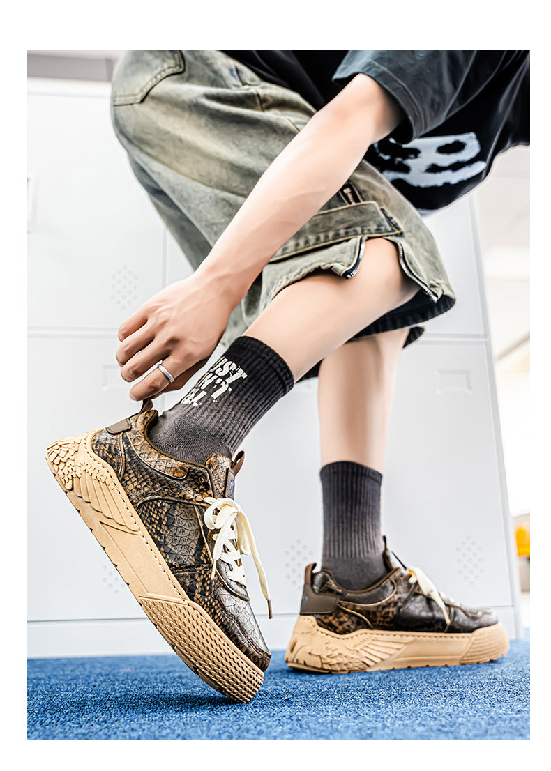 58026 Snake skin casual new style skate shoes detail image 16