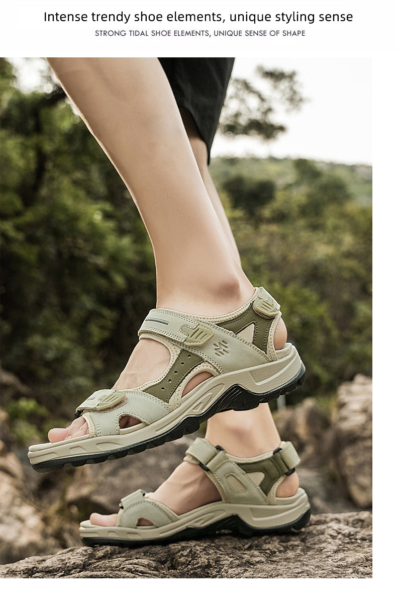 FTW001 Summer leather sandals for men and women detail image 17