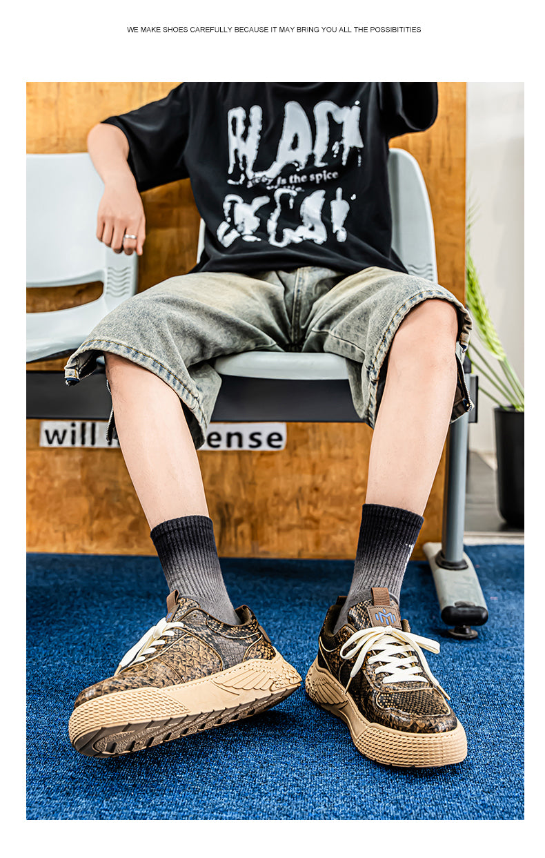 58026 Snake skin casual new style skate shoes detail image 20