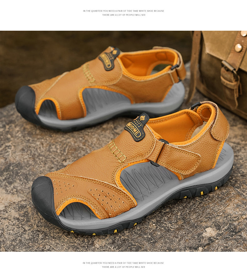 7239 Summer leather sandals for men and women detail image 20