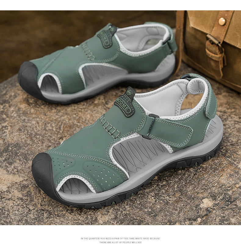 7239 Summer leather sandals for men and women detail image 21