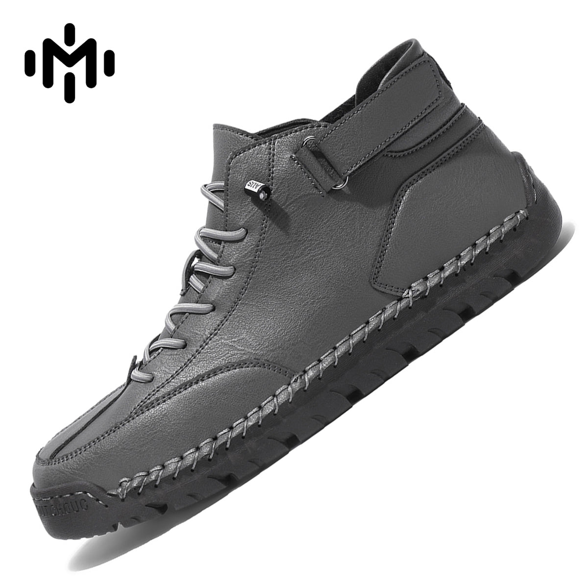 FJ-8009 Large size high-top suede boots with soft leather soles and a retro Martin boot design.
