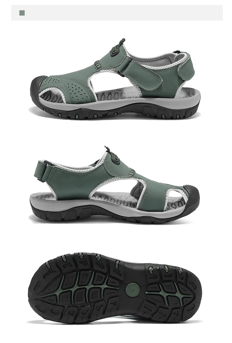 7239 Summer leather sandals for men and women detail image 24