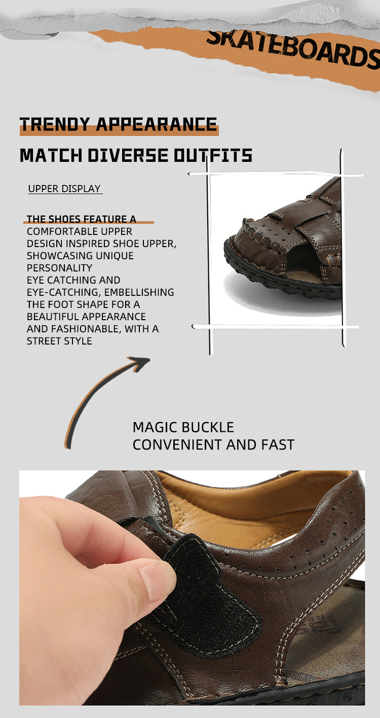 FJ-9936 Rome's new thick-soled, versatile, retro mid-heel sandals detail image 4