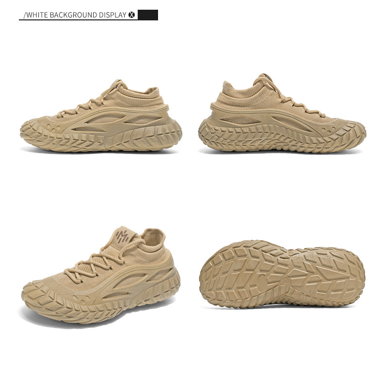 HX01 Men's summer breathable flyknit mesh construction work safety shoes with slip-resistant soles detail image 32