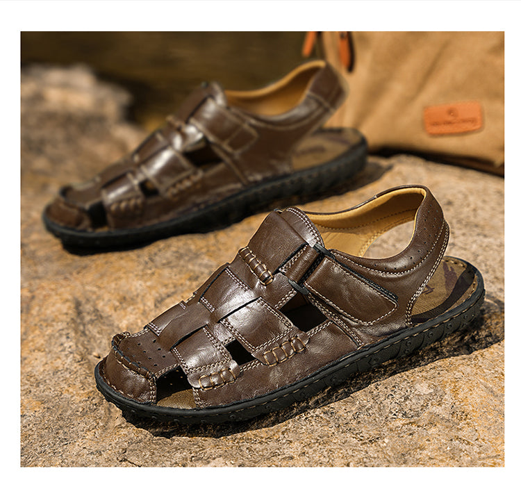 FJ-9936 Rome's new thick-soled, versatile, retro mid-heel sandals detail image 19