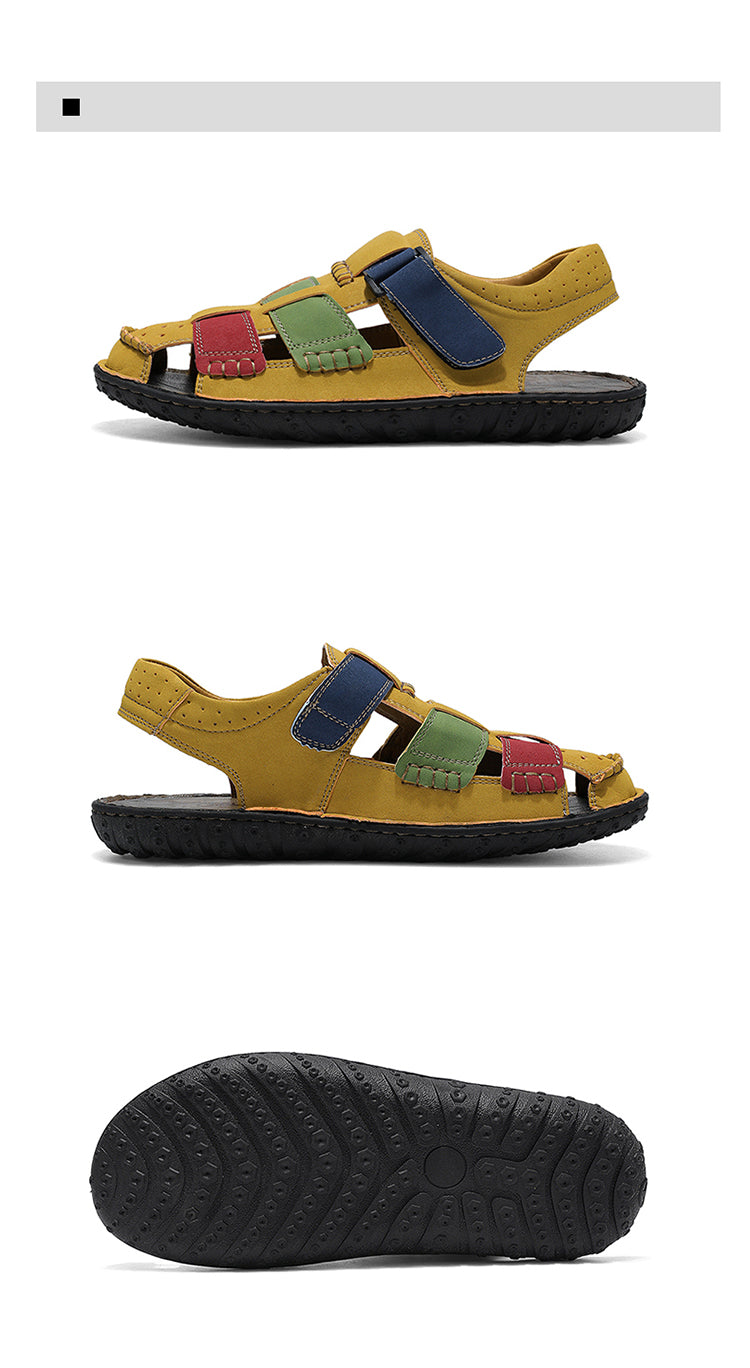 FJ-9936 Rome's new thick-soled, versatile, retro mid-heel sandals detail image 24