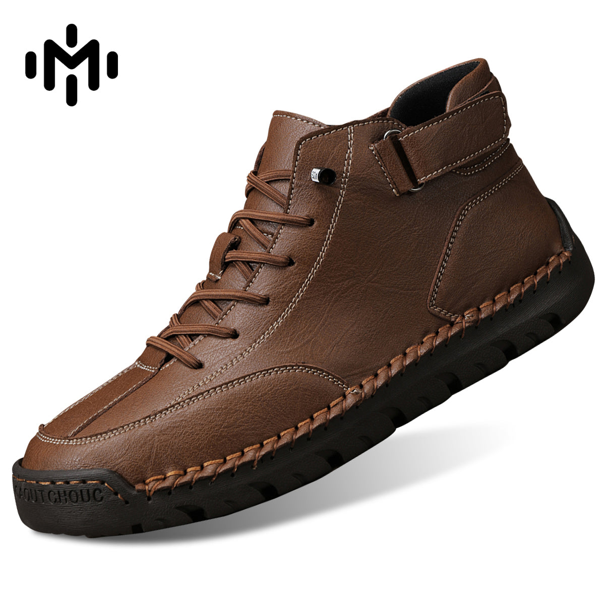 FJ-8009 Large size high-top suede boots with soft leather soles and a retro Martin boot design.