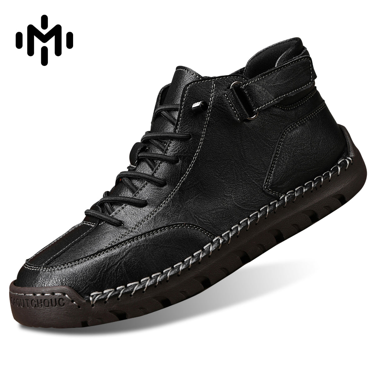 FJ-8009 Large size high-top suede boots with soft leather soles and a retro Martin boot design.