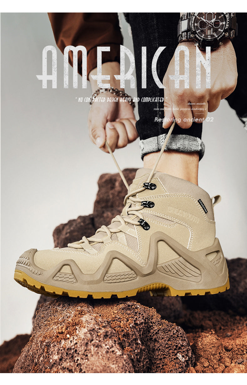 DS33 Big yards of men's shoes in Europe and the United States retro thick bottom casual Martin boots detail image 5