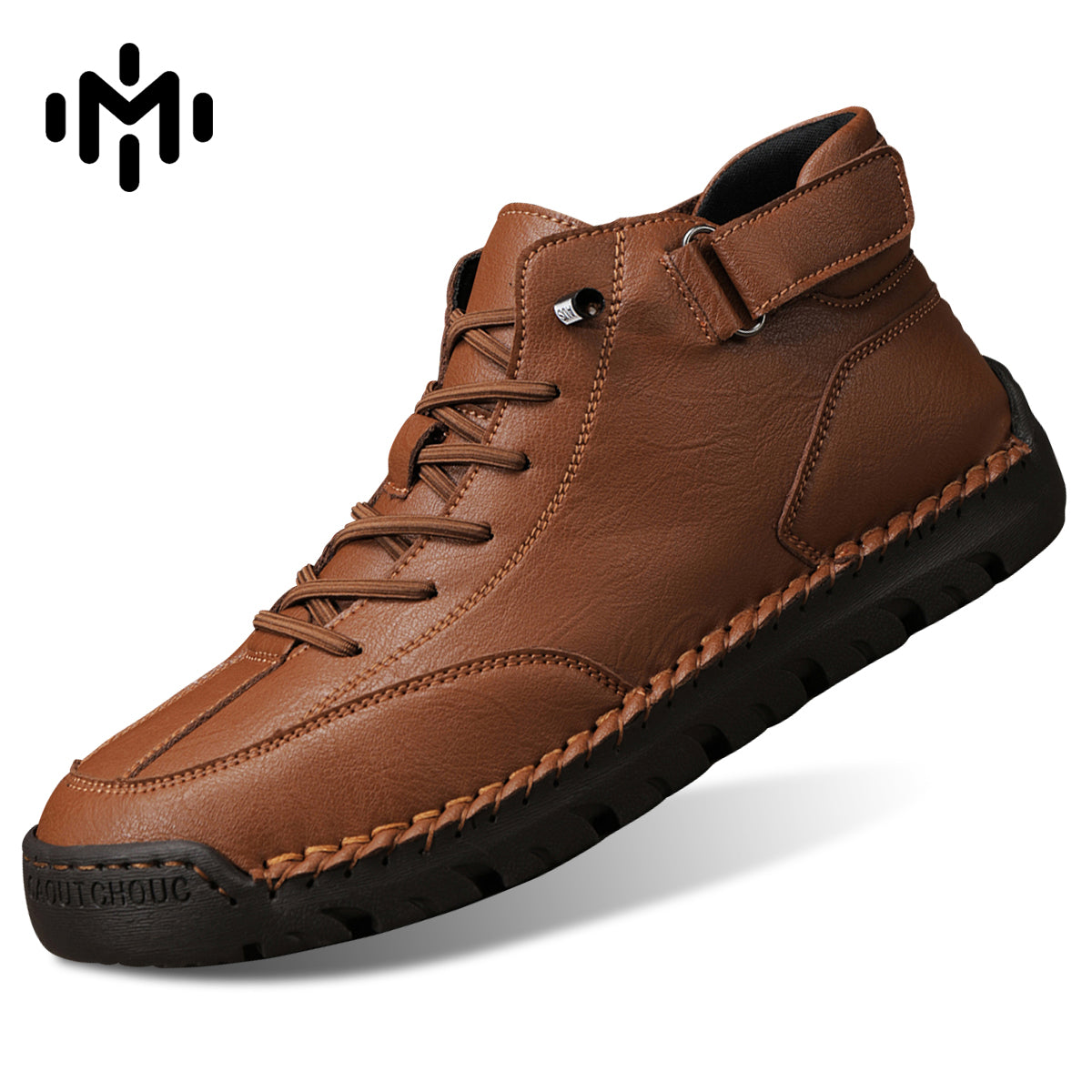 FJ-8009 Large size high-top suede boots with soft leather soles and a retro Martin boot design.